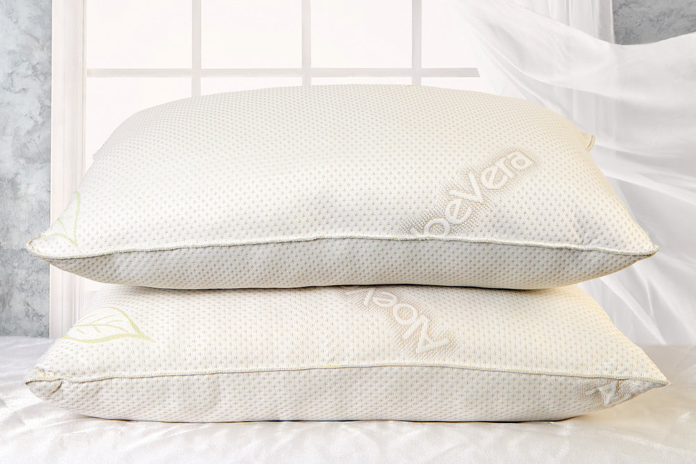 Relaxer-Natural-Aloe-Vera-Memory-Foam-Pillow-two-stacked-pillows-image