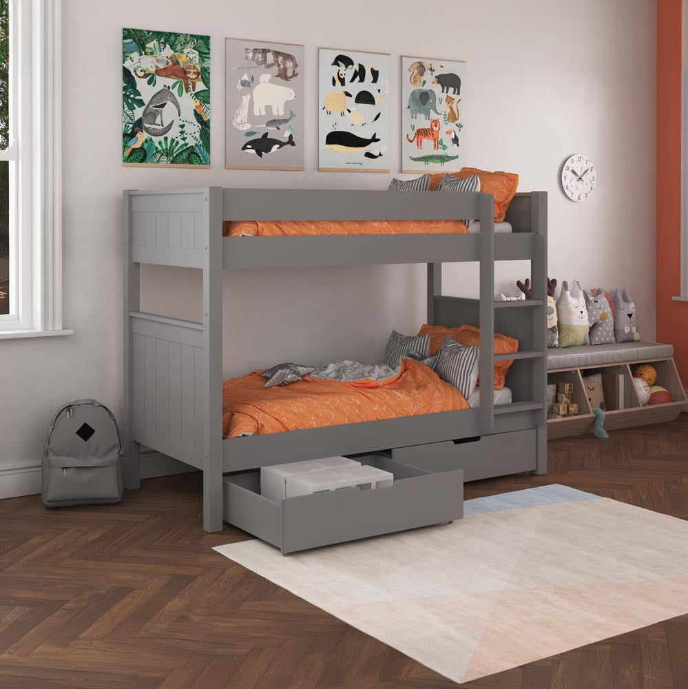 fully-assembled-grey-bunk-bed-with-two-drawers