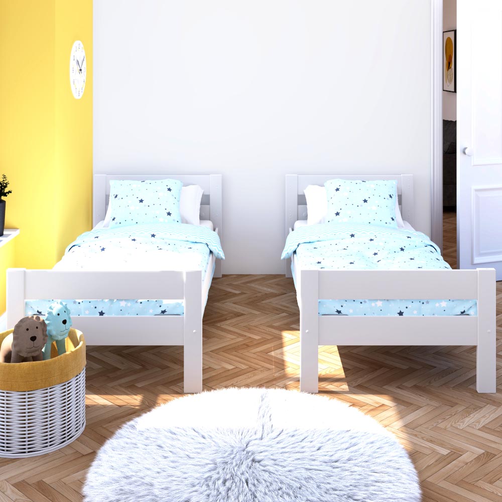 White Wooden Compact Detachable Bunk Bed - Main Image