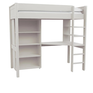 fully-assembled-white-high-sleeper-bed-tall-bookcase-and-workstation-with-additional-shelves 