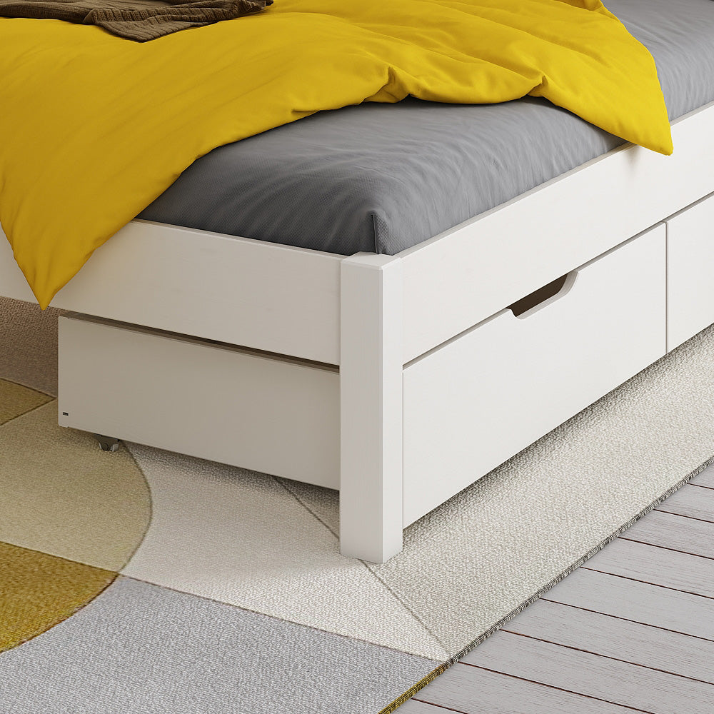 close-up-white-double-bed-two-drawers