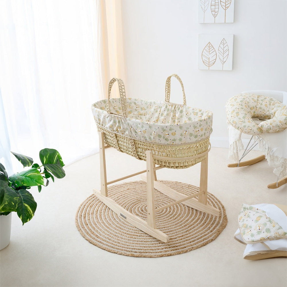 Clair de Lune Safari Palm Moses Basket