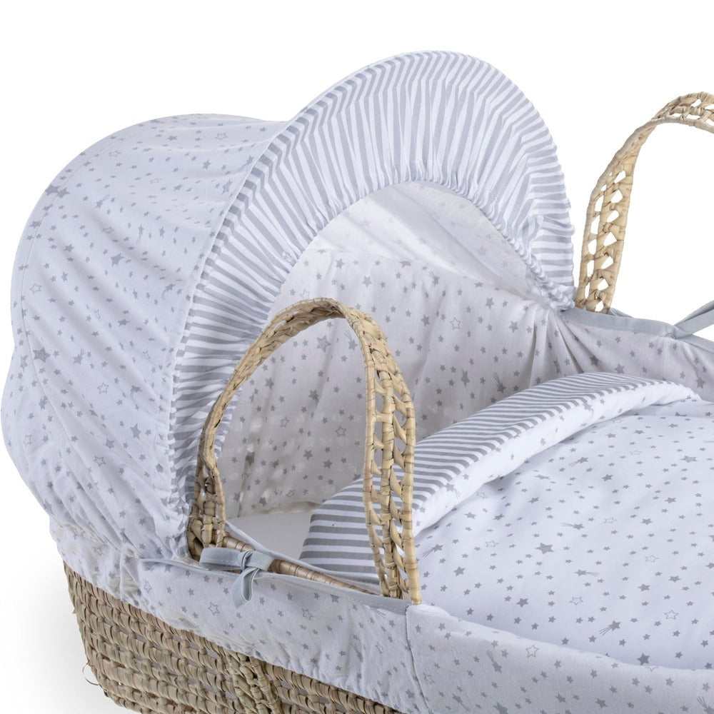 Clair de Lune Stars & Stripes Moses Basket Bedding Set