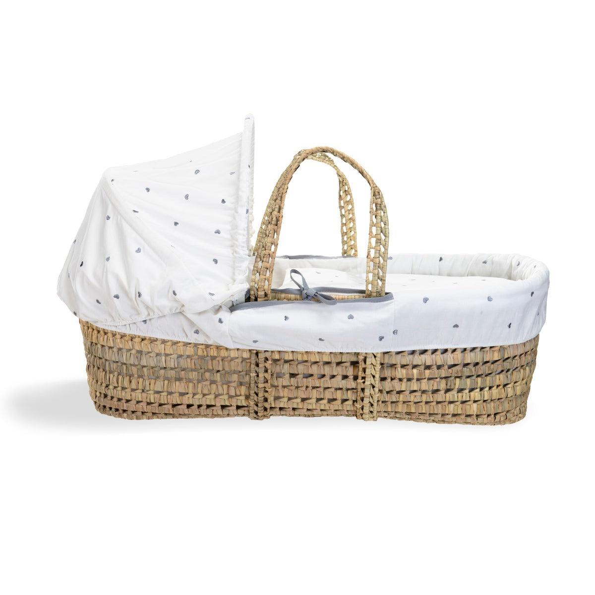 Clair de Lune Lullaby Hearts Palm Moses Basket