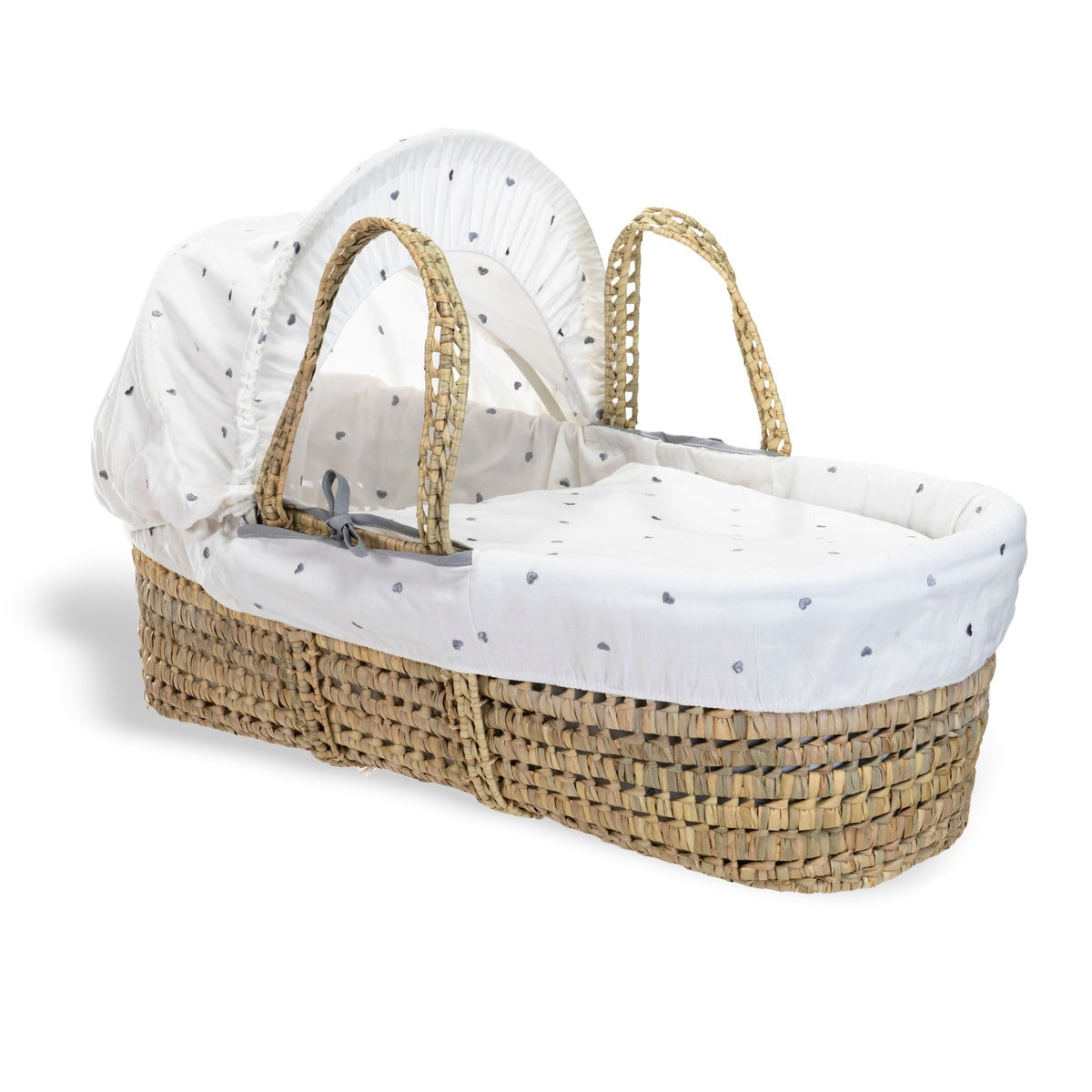 Clair de Lune Lullaby Hearts Palm Moses Basket