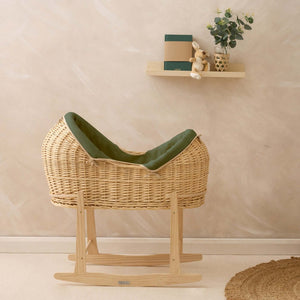 Clair de Lune Organic Natural Noah Pod® with a green interior 