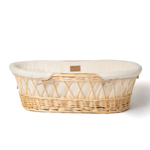 Clair de Lune Organic Natural Wicker Moses Basket