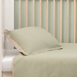 Pillow on Clair de Lune Organic Reversible Cot Bed/Toddler Bed Duvet Cover Set