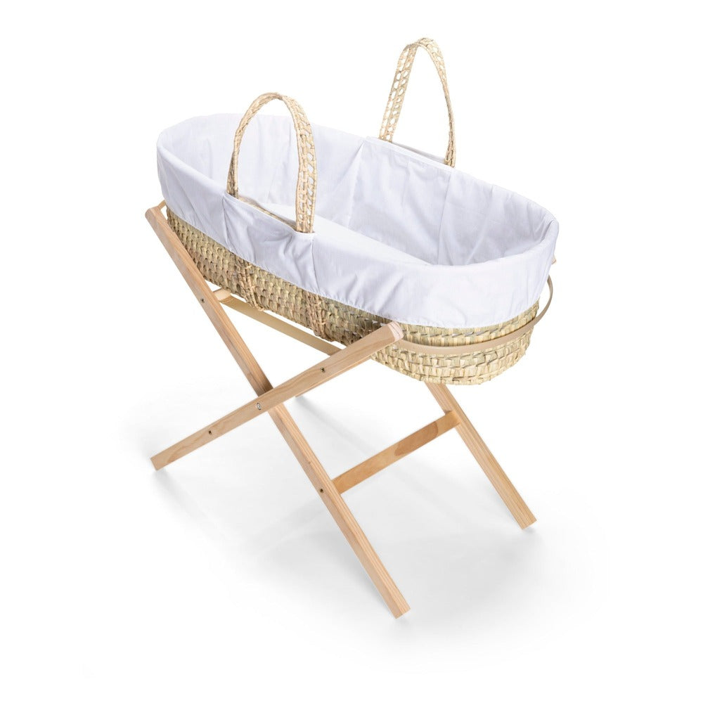 Clair de Lune Scandi Palm Moses Basket