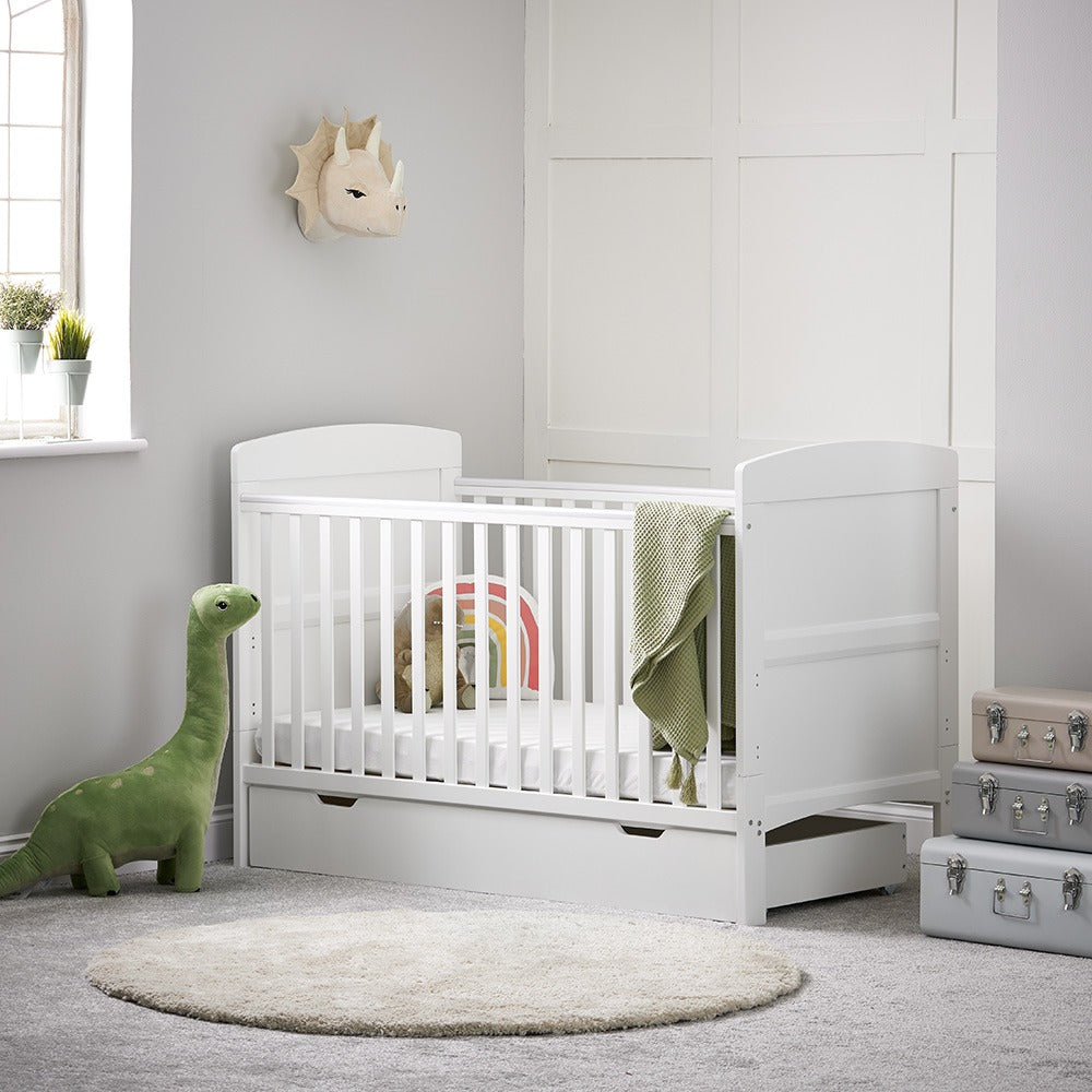 Obaby Grace Cot Bed Nursery 2 Piece Room Set - White