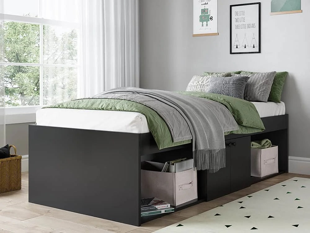 Kidsaw Low Single Storage Cabin Bed Black