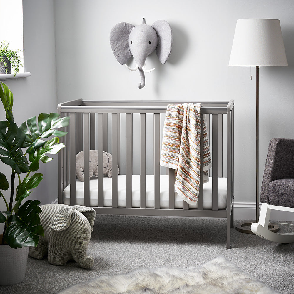 Obaby Bantam Space Saver Nursery Cot - Taupe Grey