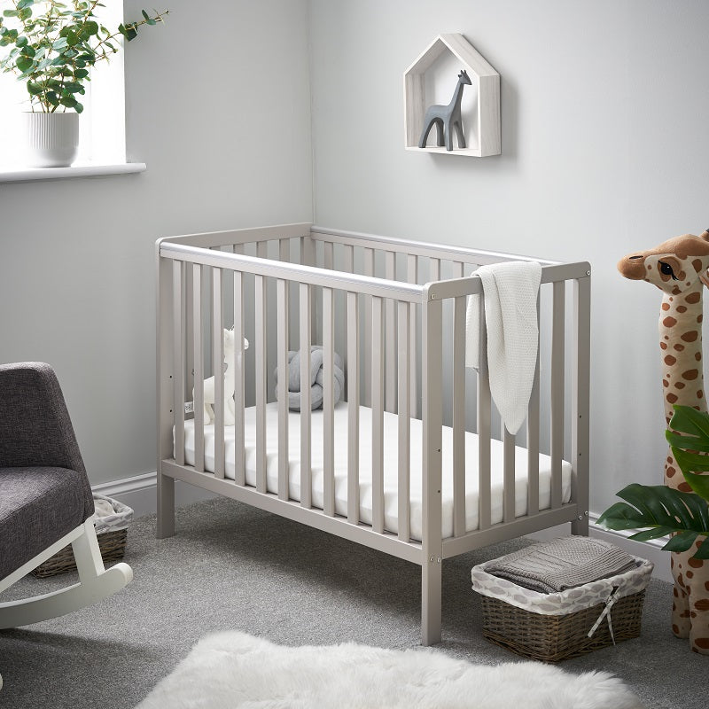 Obaby Bantam Space Saver Nursery Cot - Warm Grey