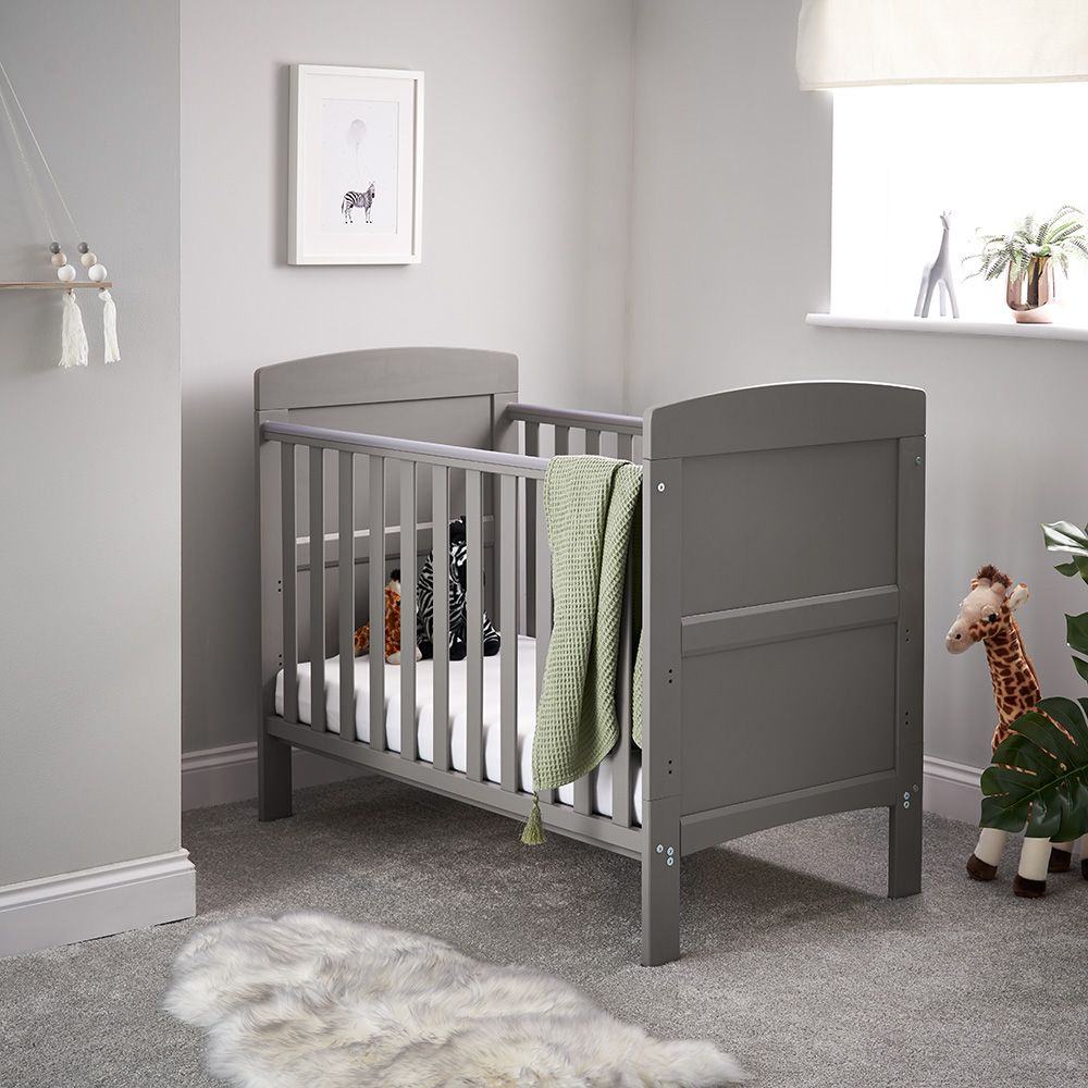 Obaby Grace Cot Bed 3 Piece Nursery Room Set - Taupe Grey