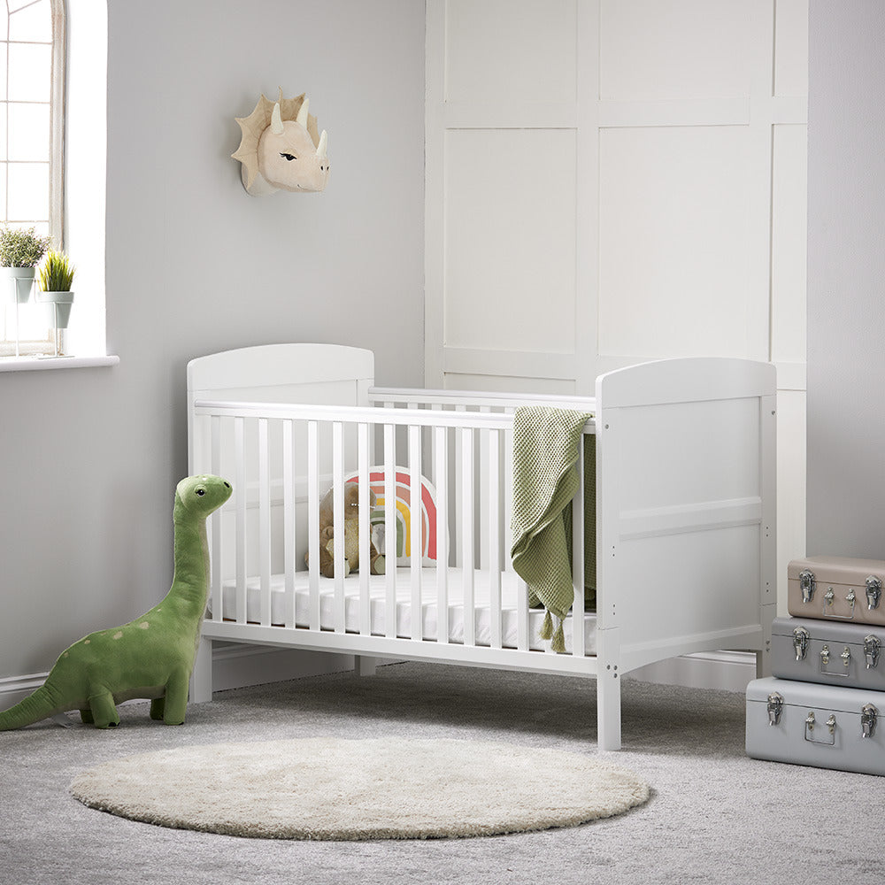 Obaby Grace Cot Bed 3 Piece Nursery Room Set - White