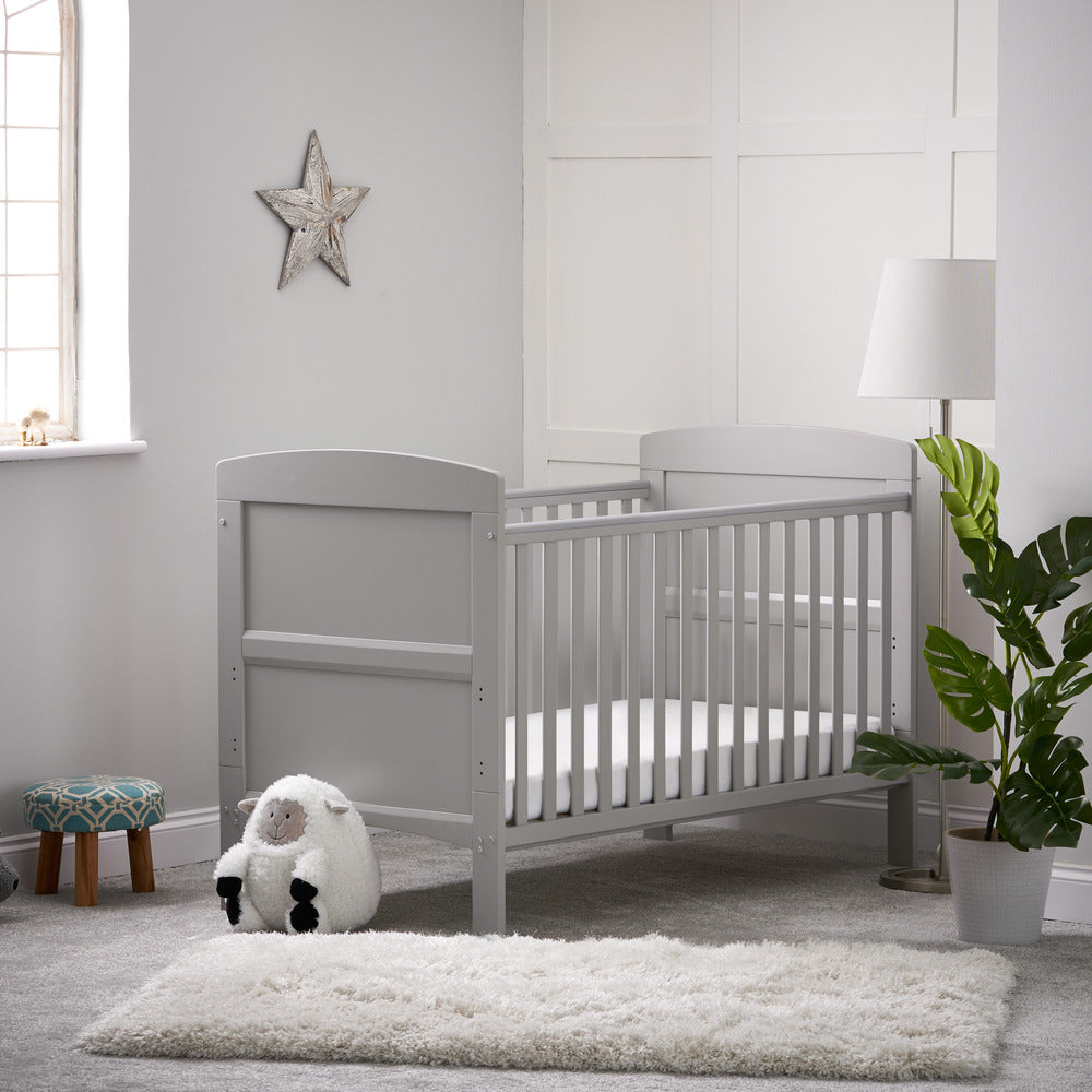 Obaby Grace Cot Bed Nursery 2 Piece Room Set - Warm Grey