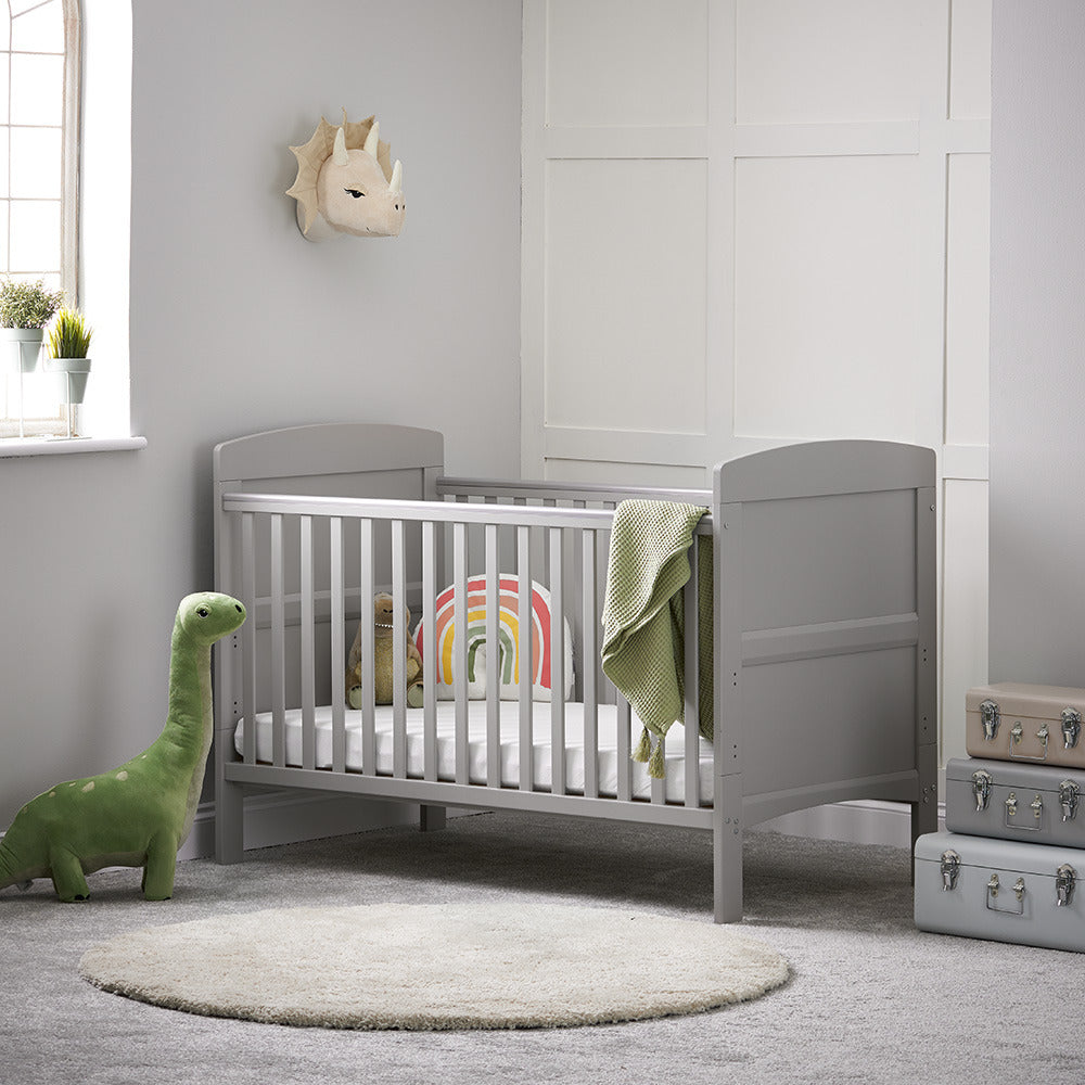 Obaby Grace Cot Bed Nursery 2 Piece Room Set - Warm Grey