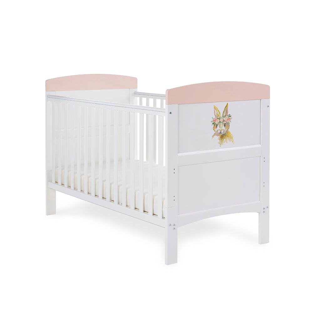 Obaby Grace Inspire Water Colour Rabbit Cot Bed