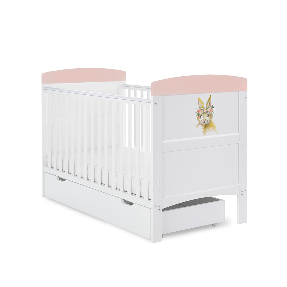 Obaby Grace Inspire Water Colour Rabbit Cot Bed