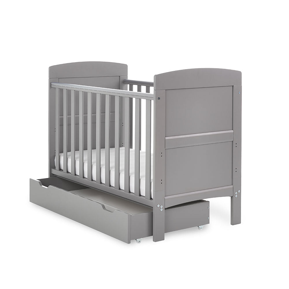 Obaby Grace Mini Cot Bed 3 Piece Nursery Room Set - Taupe Grey