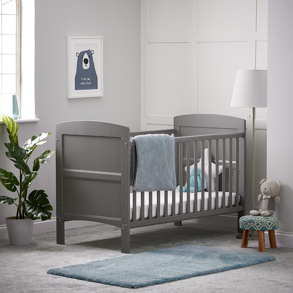 Obaby Grace Nursery Cot Bed - Taupe Grey