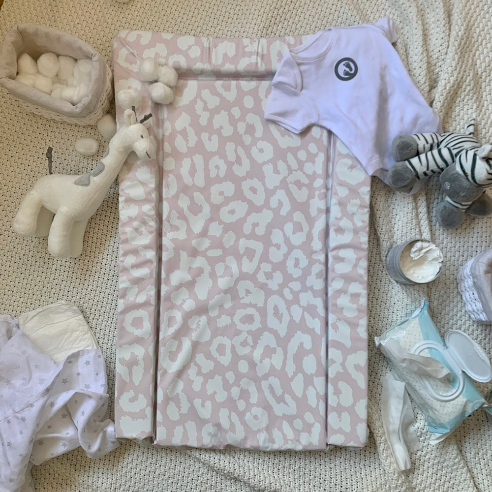 Obaby Leopard Print Changing Mat - Pink