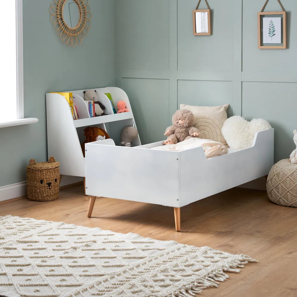 Obaby Maya Nursery Toddler Bed - White & Natural