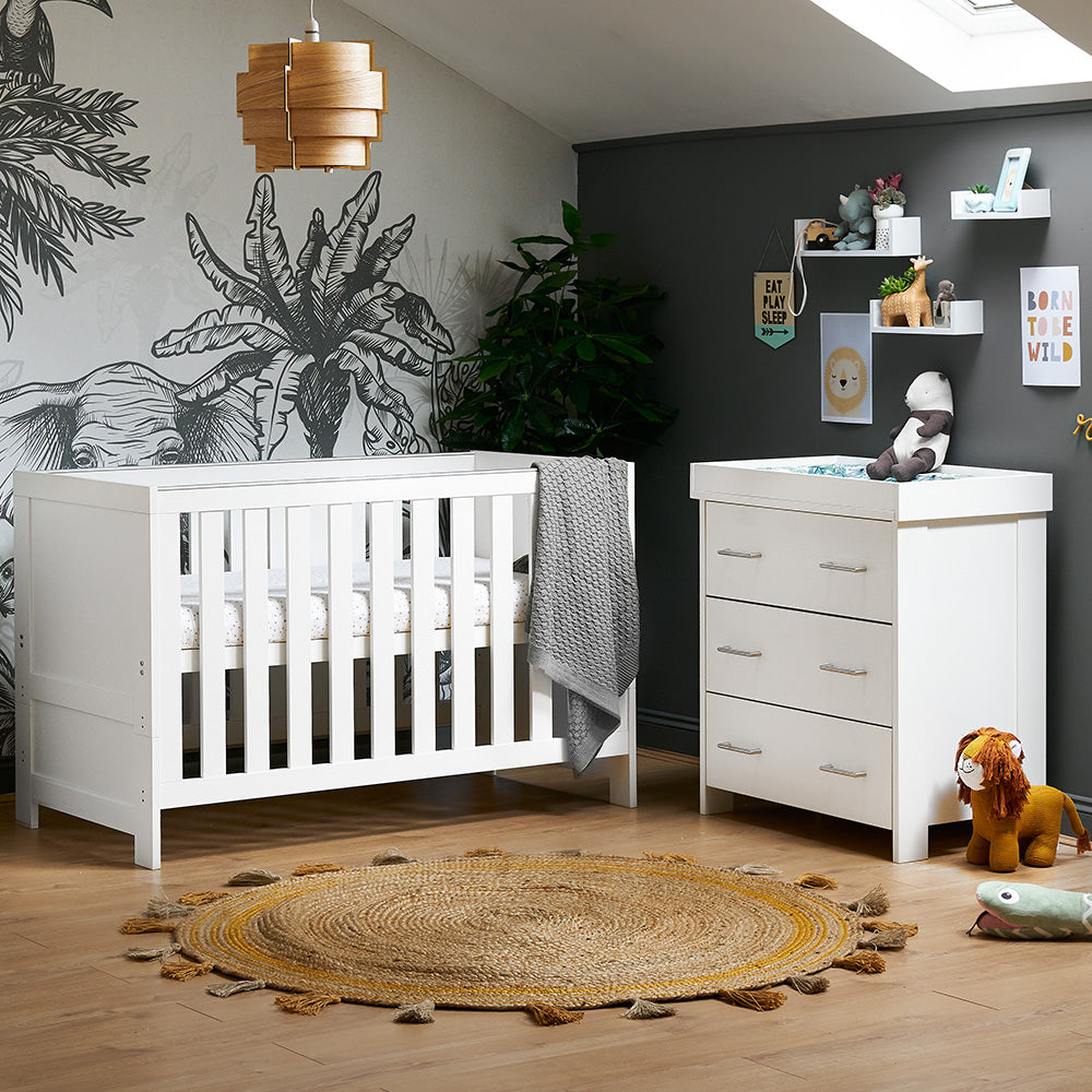 Obaby Nika Nursery 2 Piece Room Set - White