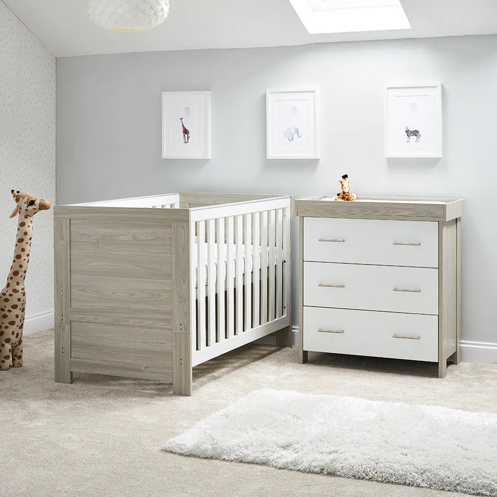 Obaby Nika Nursery 2 Piece Room Set - Grey & White