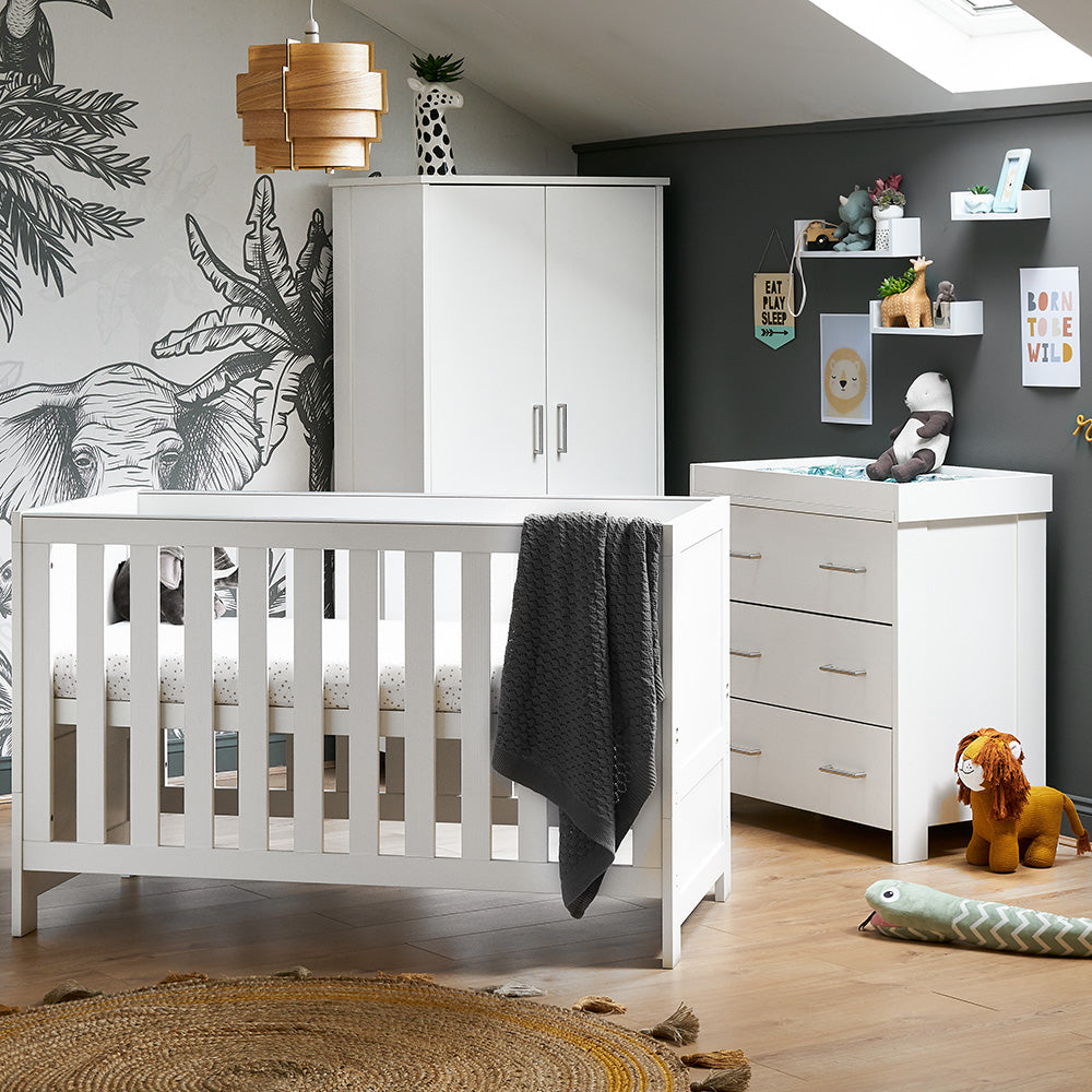 Obaby Nika Nursery 3 Piece Room Set - White