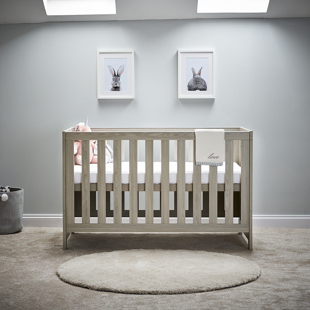 Obaby Nika Nursery Cot Bed - Grey