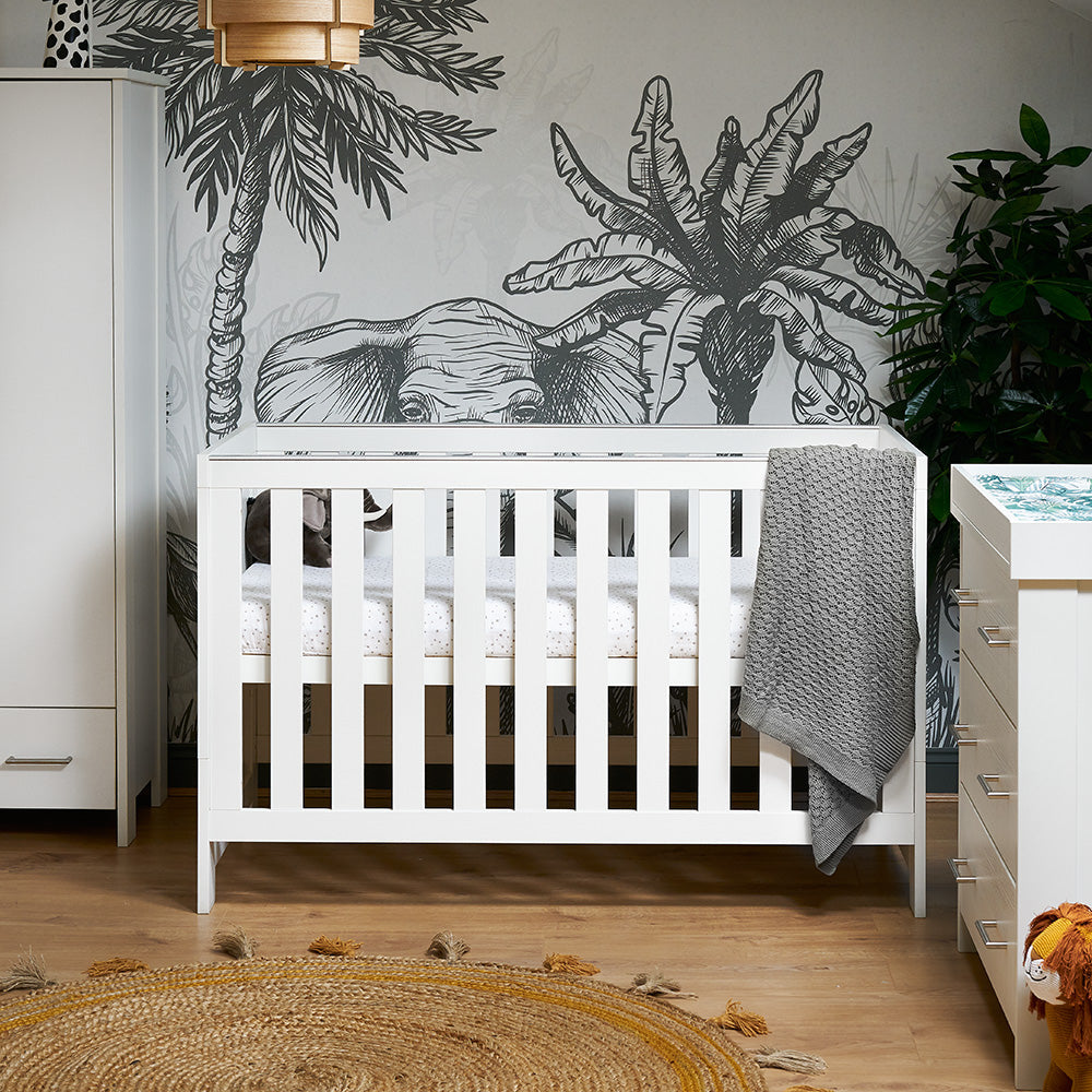 Obaby Nika Nursery Cot Bed - White