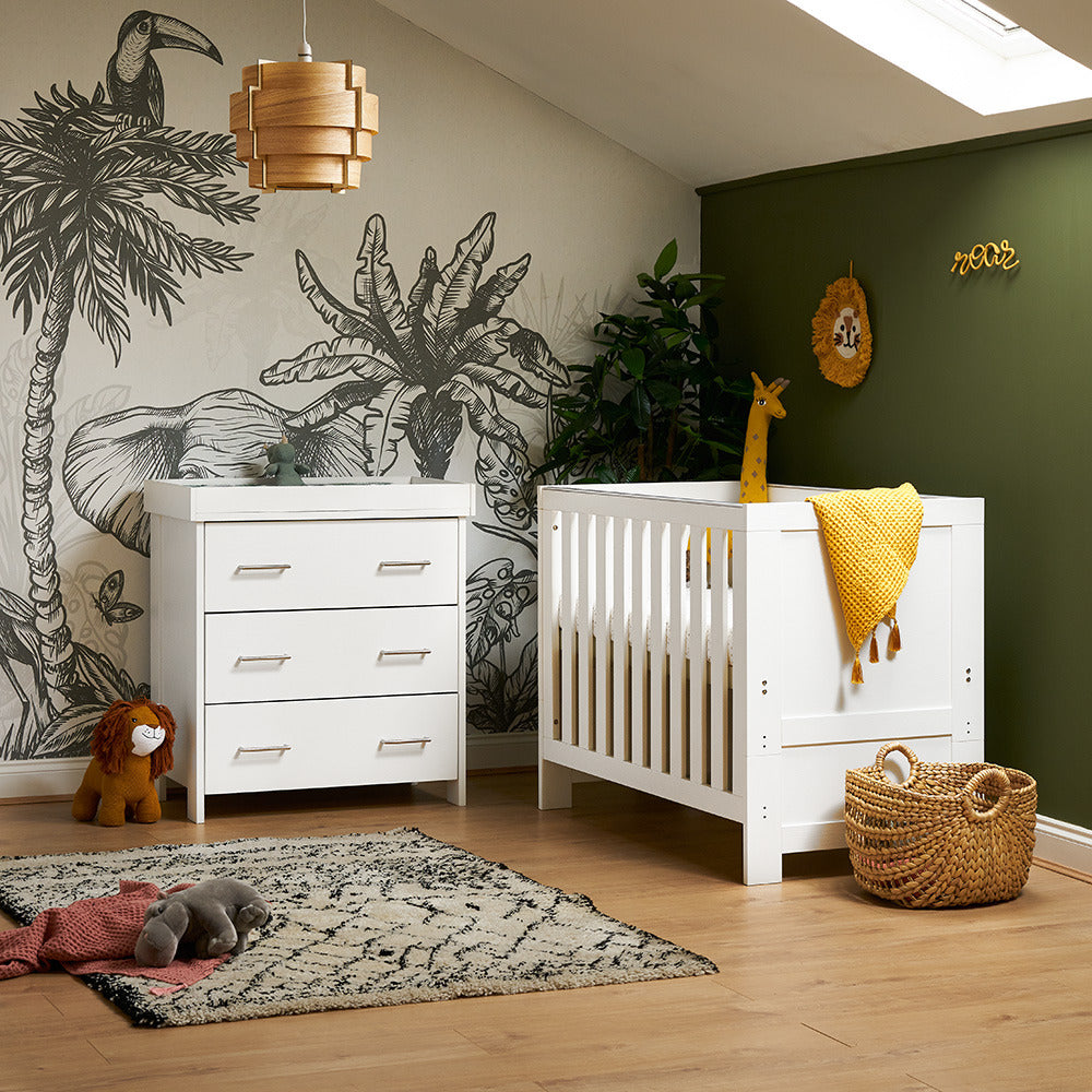 Obaby Nika Nursery Mini Nursery 2 Piece Room Set - White