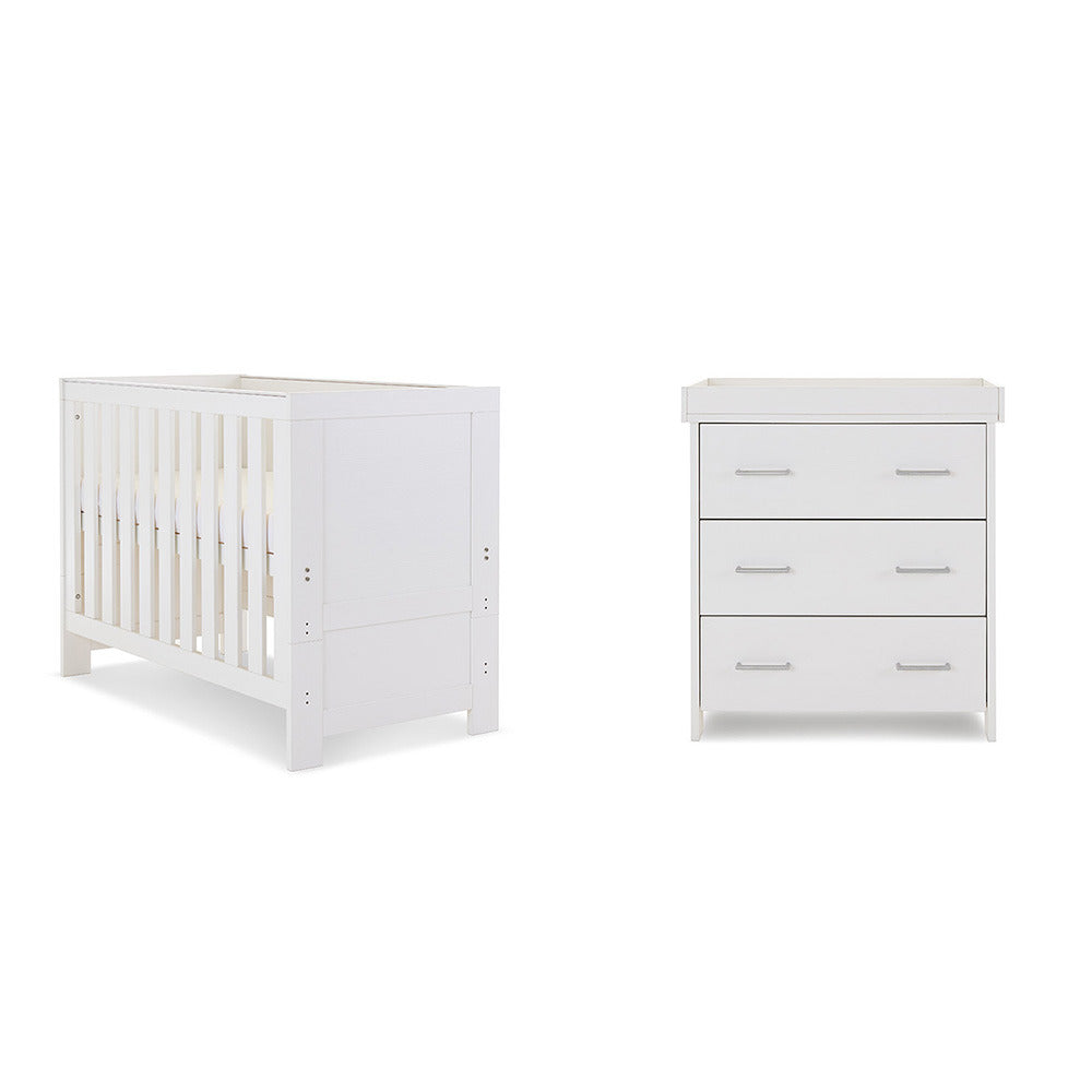 Obaby Nika Nursery Mini Nursery 2 Piece Room Set - White