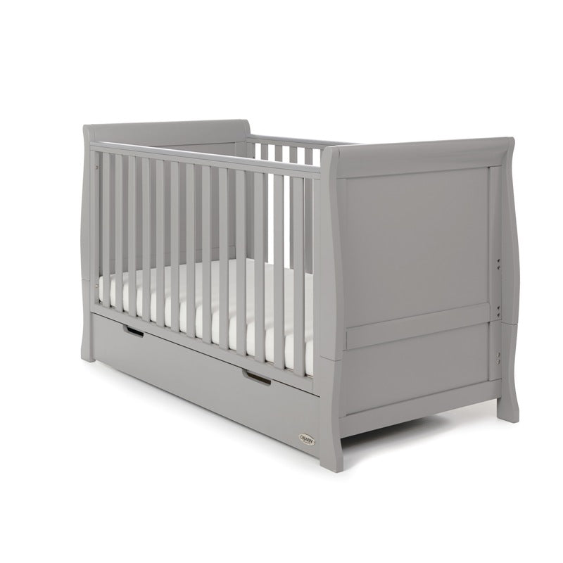 Obaby Stamford Luxe Sleigh 4 Piece Room Set - Warm Grey