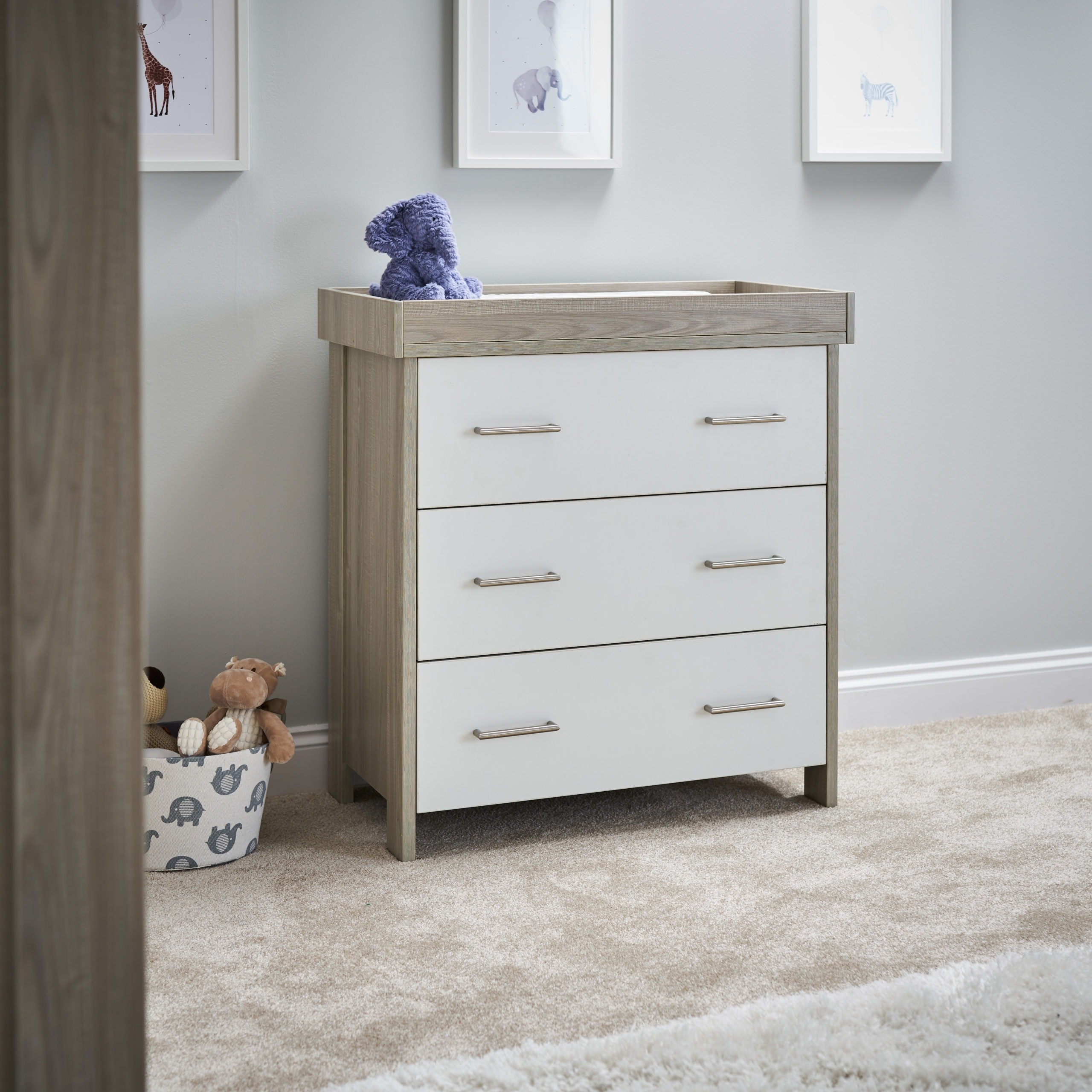 Obaby Nika Nursery 2 Piece Room Set - Grey & White