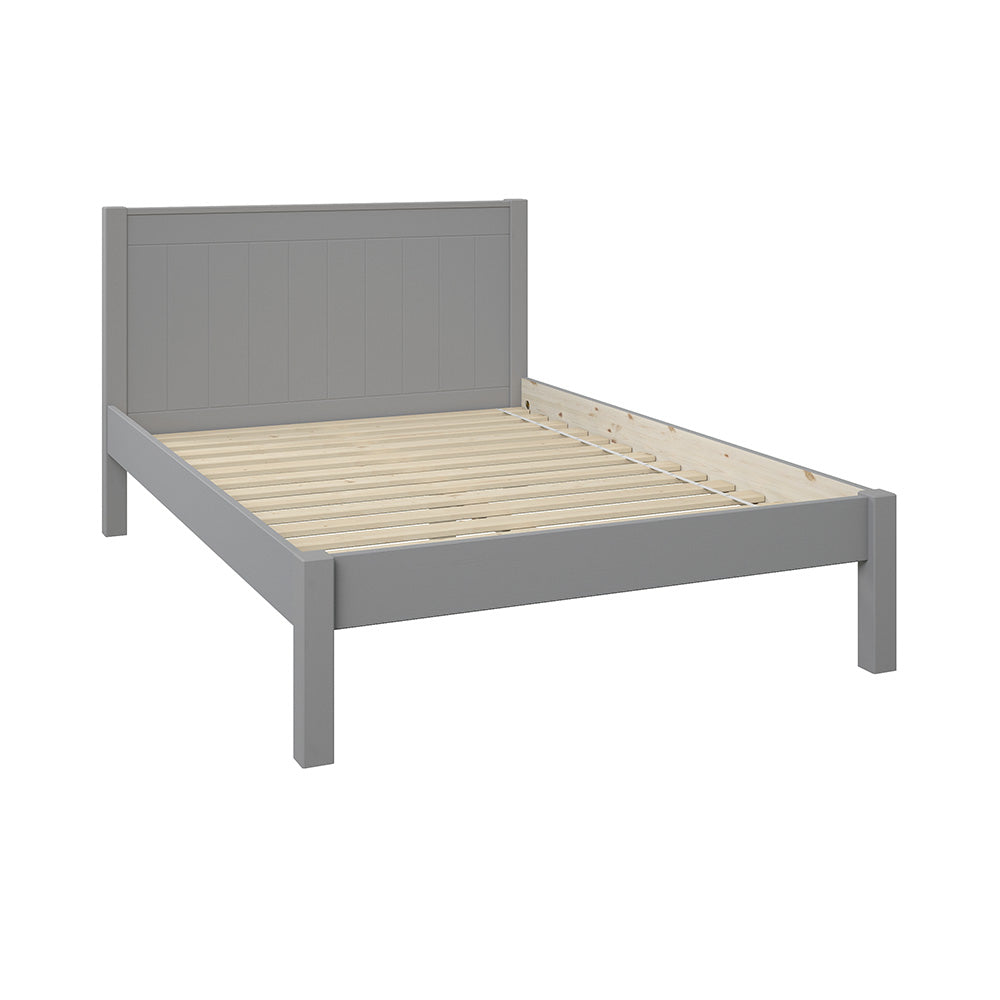 fully-assembled-low-end-grey-double-bed-with-panelled- headboard