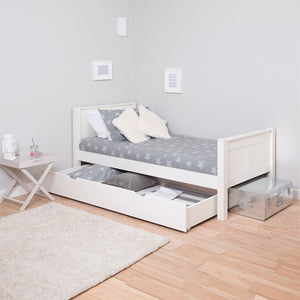 classic-white-wooden-single-bed-with-trundle-opened