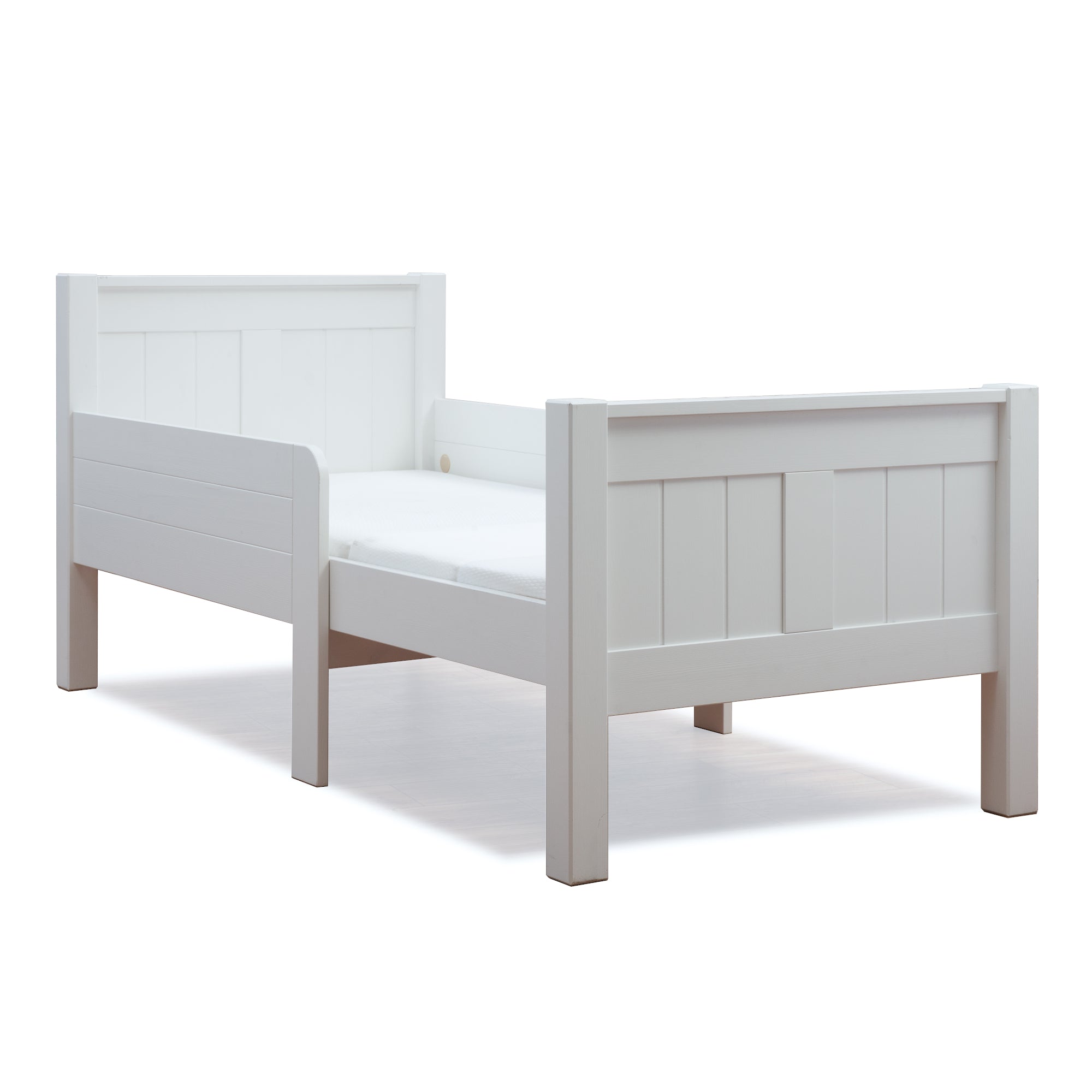 assembled-white-starter-bed-extended-with-foam-mattress