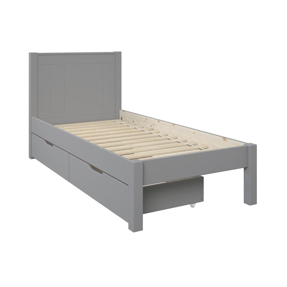 fully-assembled-grey-low-end-single-bed-with-two-drawers