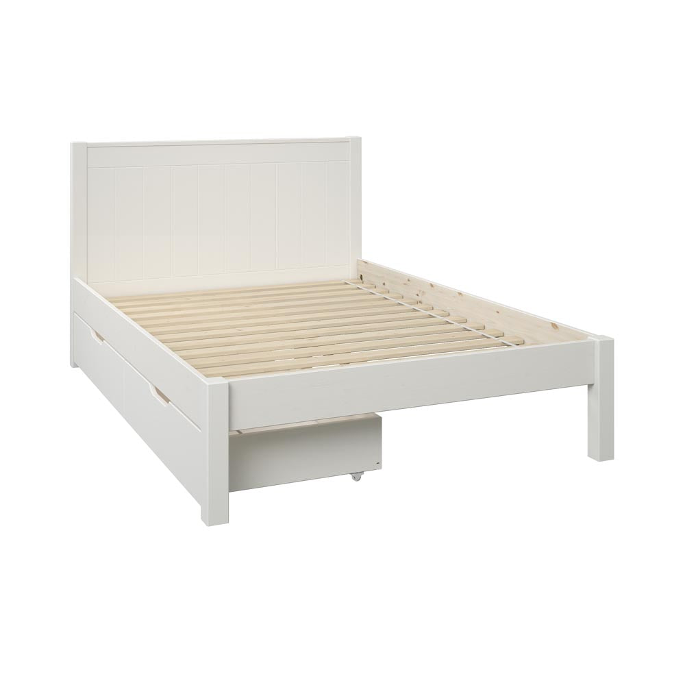 fully-assembled-white-low-end-double-bed-with-two-drawers